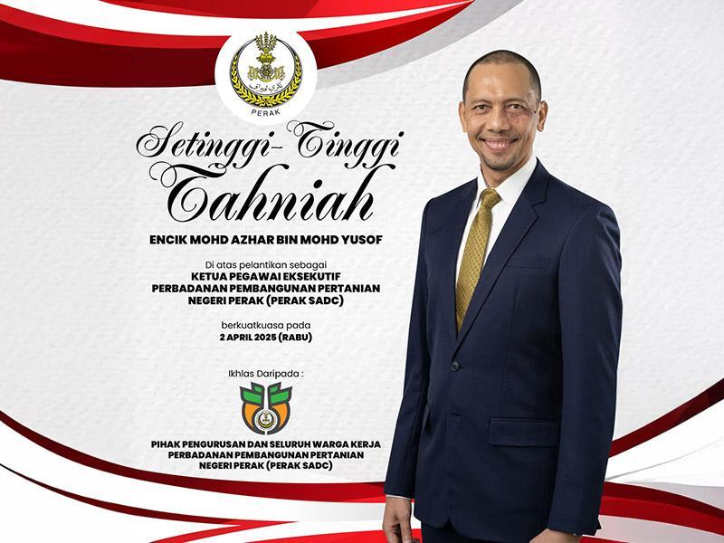 ENCIK MOHD AZHAR MOHD YUSOF DILANTIK SEBAGAI KETUA PEGAWAI EKSEKUTIF PERAK SADC 